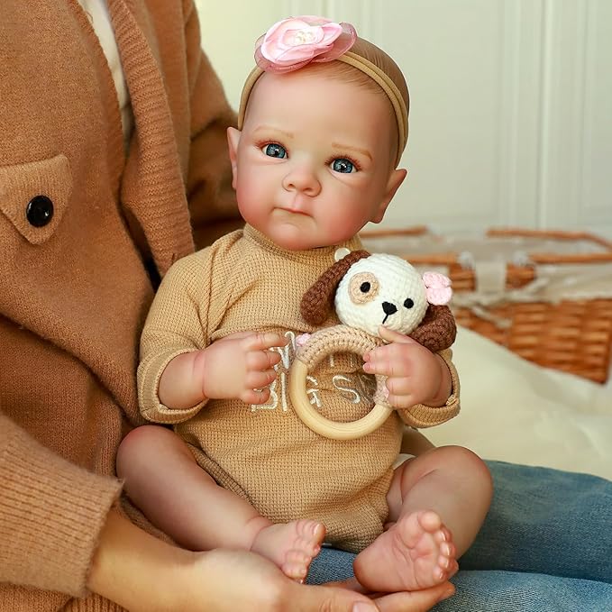 Realistic Reborn Baby Dolls - 20 Inch Cute Silicone Baby Girl Doll, Lifelike Newborn with Full Vinyl Body,Real Life Baby Dolls with Accessories for 3+ Years Old Kids Gifts