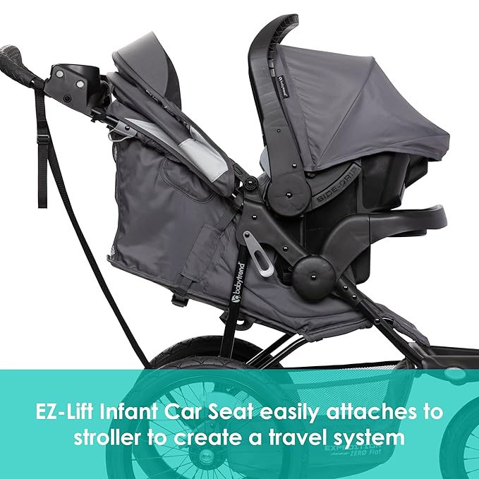 Baby Trend Expedition® Zero Flat Jogger Travel System with LED Lights, Dash Blue