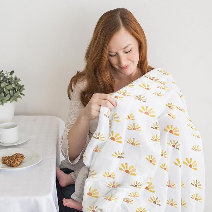 SwaddleDesigns Cotton Muslin Swaddle Blanket, Receiving Blanket for Baby Boys & Girls, Best Registry Gift, 46x46 inches, Gold