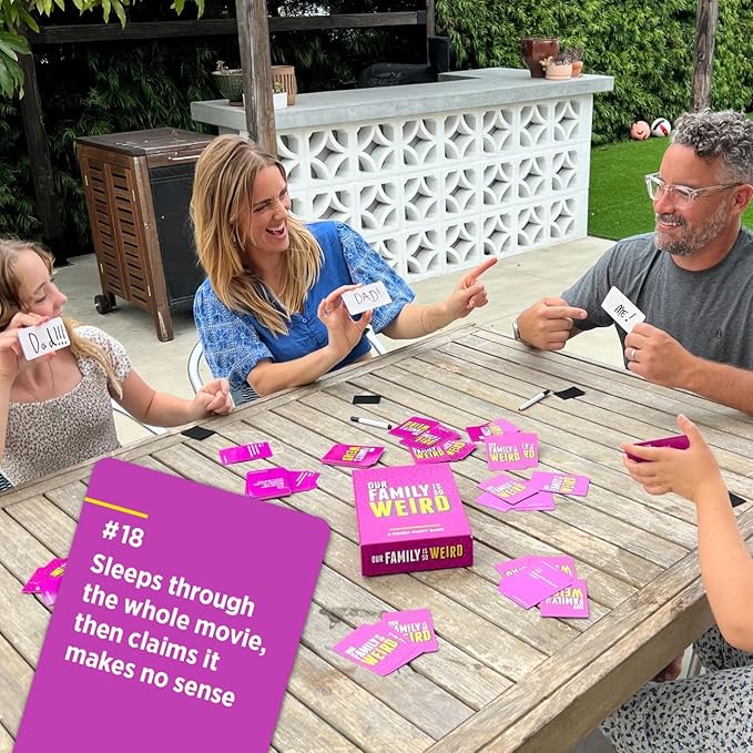 DSS Games Our Family is So Weird - A Fun Family Party Card Game to Decide Who’s Most Likely to Idea for Kids, Adults & Groups | Great for Conversation Starters, Family Game Night