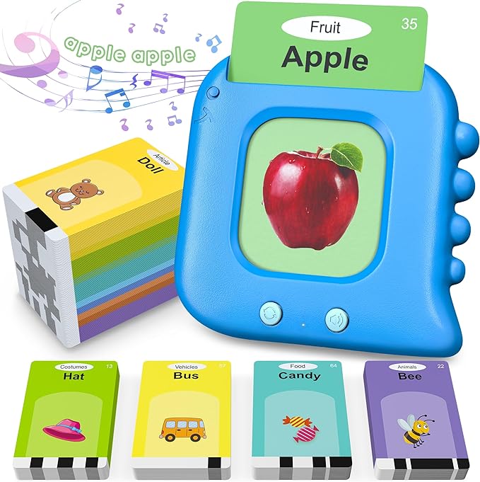 Talking Flash Cards,Kids Toddler Flash Cards with 240 Sight Words,Montessori Toys,Autism Sensory Toys,Speech Therapy,Learning Educational Gifts for Age 1 2 3 4 5 Years Old Boys and Girls
