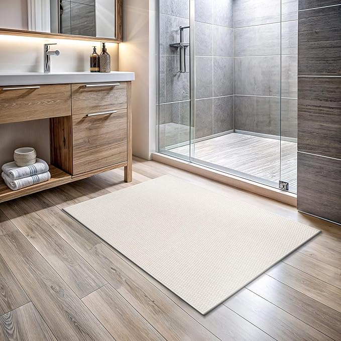 Easy Jute Rugs 2x3 White Color Living Room Indoor Outdoor Door Mat for Farmhouse Patio and Kitchen Rug High Traffic Washable Easy to Clean Solid Boho Woven Design Outside Carpet (2 x 3)