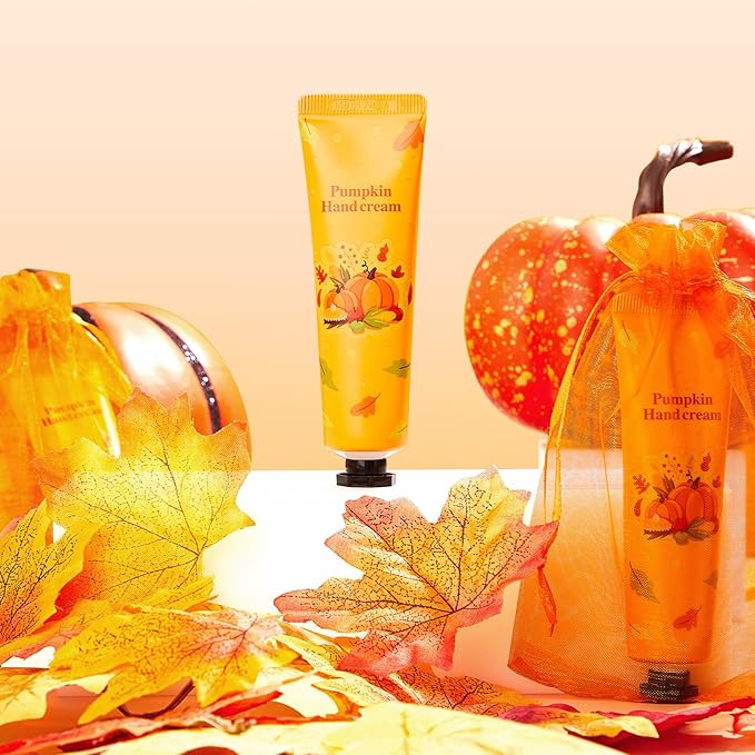 48 Sets Baby Shower Hand Cream Bulk Pumpkin Baby Shower Favors Bridal Thank You Hand Cream for Guests Travel Size Lotion with Organza Bags