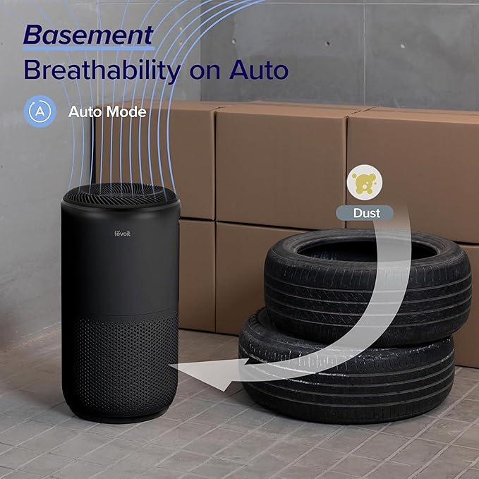 LEVOIT Air Purifiers for Home Large Room Up to 1733 FtΒ² With HEPA Sleep Mode, AHAM VERIFIDE, Auto Mode, Air Quality Monitor, Smart WiFi, 3-in-1 Filter For Pet Allergy, Smoke, Dust, Core 400S-P, Black