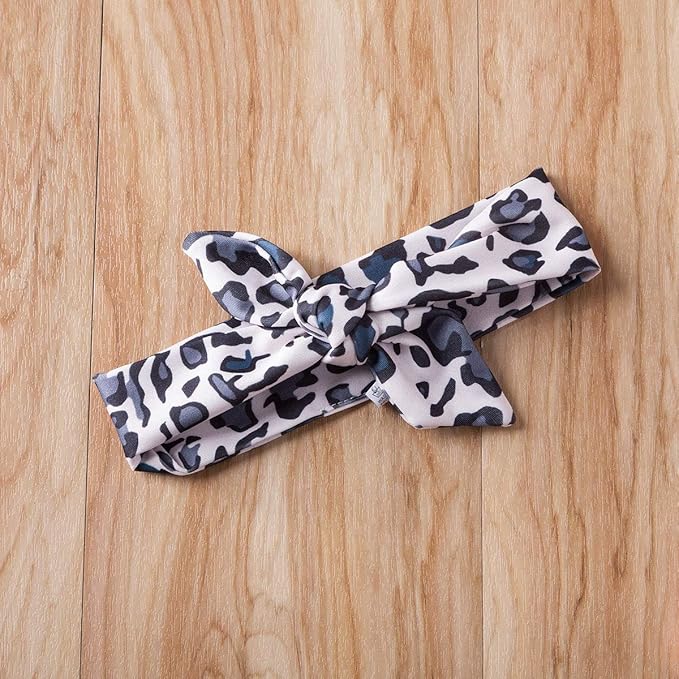 Madjtlqy Newborn Baby Girls Clothes Daddy Saying Top Printed T-Shirt Leopard Pants+Headband Sweatshirt Outfit Set