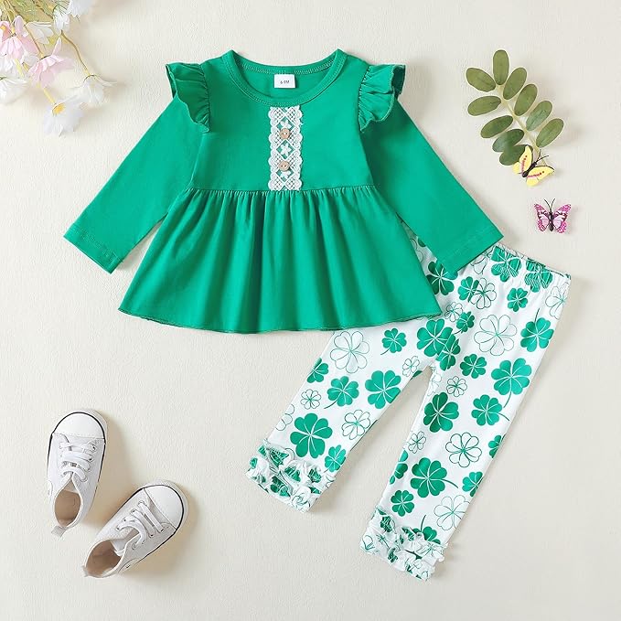 Baby Girl Clothes Toddler Girl Outfits Ruffle Shirt Pants Cute Infant Outfit Set Baby Girl Fall Winter Clothes