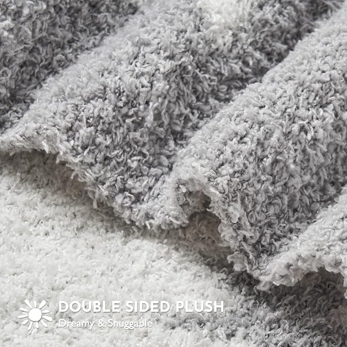 Soft Plush Baby Blanket for Boys Girls with Little Star Printed, Fleece Fuzzy Toddler Nursery Blanket Lightweight Warm Cozy Throw Blanket for Baby Crib, Bed, Rabbit, Light Gray, 30"x40"
