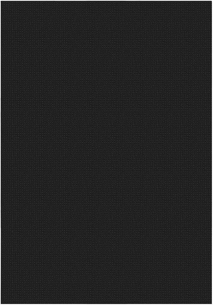 KOZYFLY Washable Area Rug 5x7 ft Rubber Backed Non Slip Rugs for Living Room Braided Cotton Bedroom Rug Woven Office Rugs Indoor Floor Carpets for Dining Bedroom Living Room, Black/Dark Grey