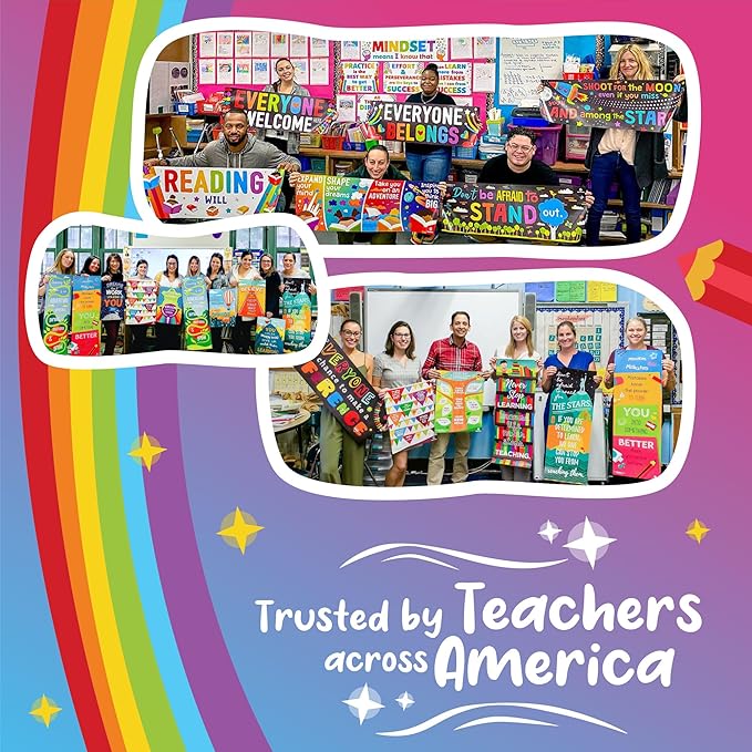 Sproutbrite Numbers 1-100 Chart - (39 x 27 inch) Classroom Decor Decorations Teacher Banner