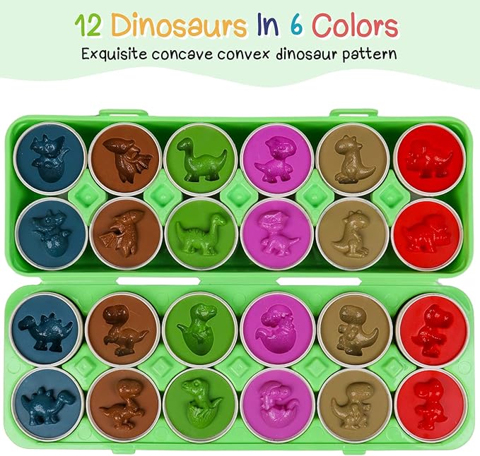 Dinosaurs Eggs,Egg Toys for Toddlers 1-3,Montessori Geometric Egg Puzzle Toy Early Educational Learning Color Sorting & Shape Matching Fine Motor Games Birthday Gifts for Boys Girls