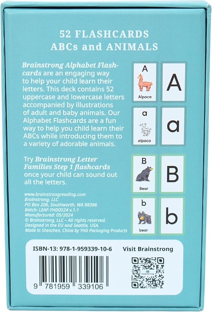 ABC Flashcards & 750 Phonics Words | Ages 4-7 | Preschool Kindergarten Reading Kit | 200 Premium Brainstrong Flash Cards