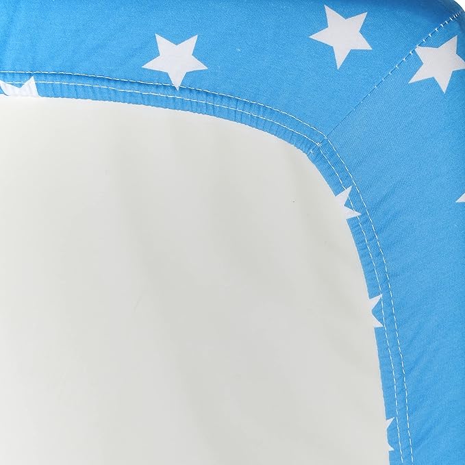 2 Pack Fitted Crib Sheets for Boys in 100% Jersey Knit Cotton –Boy’s Crib Mattress Sheets in Celestial Themes - Blue with White Stars and White with Blue and Gray Clouds by Everyday Kids