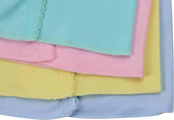 ToBeInStyle Babies' 4 Pack Relaxed Fit Short or Long Sleeve Button Up Kimono Tee Swaddle Shirt