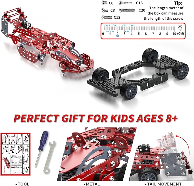 Lucky Doug Building Kit Model Car Set - STEM Project Building Toys for Kids Ages 8-12, Assembly Building Vehicle for Boys 8 9 10 11 Years Old