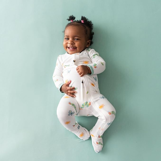 KYTE BABY Unisex Zipper Closure Footies, Rayon Made From Bamboo, 0-24 Months