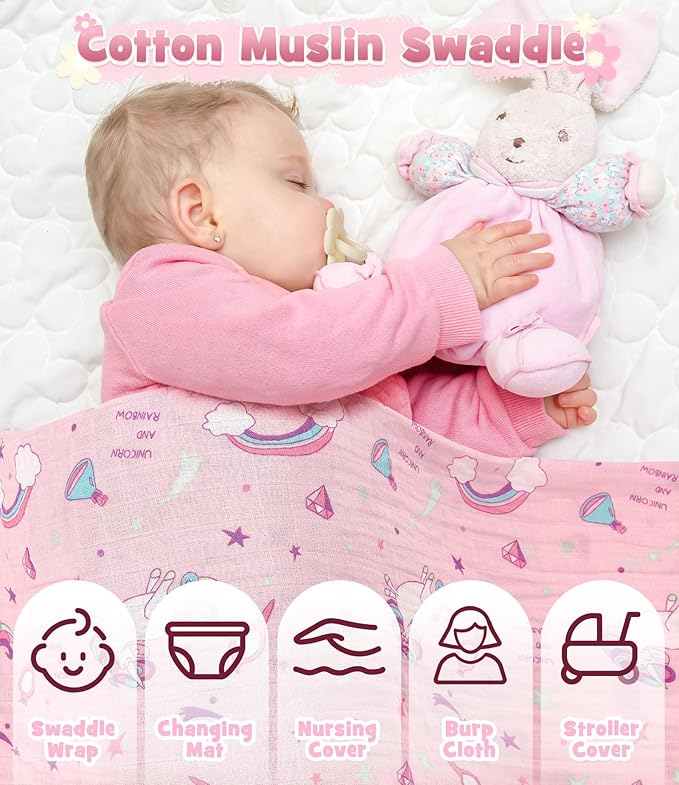Golray Baby Shower Gifts for Girls, Baby Girl Gifts Baskets with Rattle, Blanket/Onesies Set, New Born Essential Stuff, Gender Reveal Ideas Infant New Born Baby Girls Gift Basket