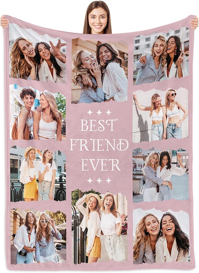 Custom Photo Blanket - Best Friendship Gifts for Women