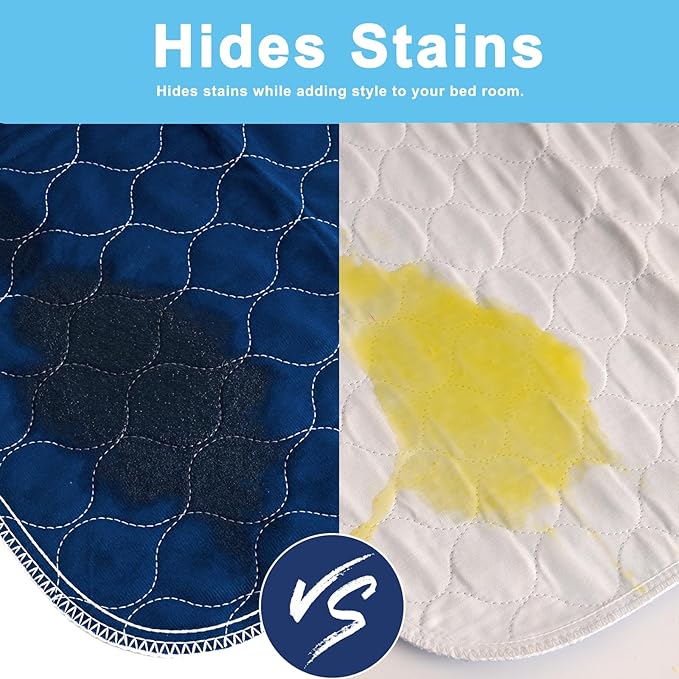 Alsunny® Hide Stains Bed Pads Washable 36x72 Inch,Heavy Absorbent Bed Pads Washable Waterproof,Incontinence Pads for Bed Protector Pads,Waterproof Sheet and Mattress for Incontinent,for Adult,Kid,Pet