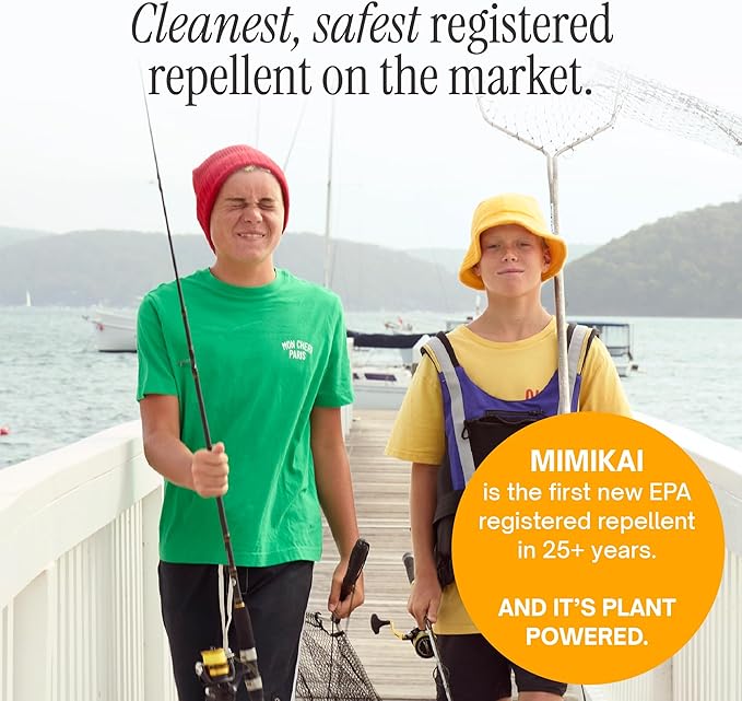 Mimikai Tick Repellent, DEET-Free for Skin and Outdoor Use, Non-Toxic, Plant-Powered Skincare, 3.4oz Pump Spray