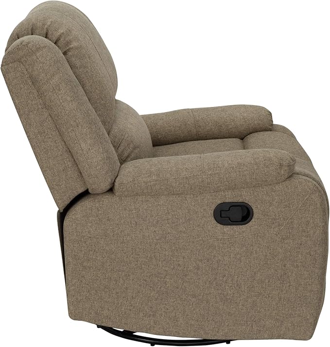RecPro Charles Collection | 30" Swivel Glider RV Recliner | RV Living Room (Slideout) Chair | RV Furniture | Glider Chair | Oatmeal or Fossil | Cloth (1 Pack, Oatmeal)
