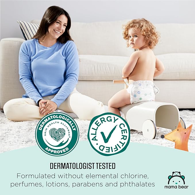 Amazon Brand - Mama Bear Gentle Touch Diapers, Size 5, 33 Count