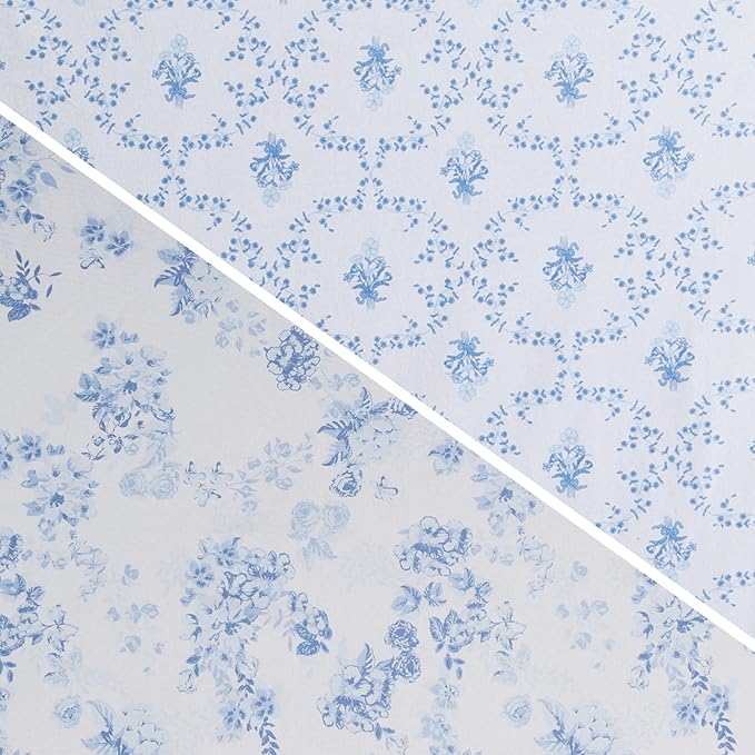 Delta Children 100% Organic Cotton Fitted Crib Sheets, Blue Botanicals + 100% Organic Jersey Cotton Baby Receiving Blankets – 30x40 Inches - GOTS Certified (Pack of 2) (Bundle)