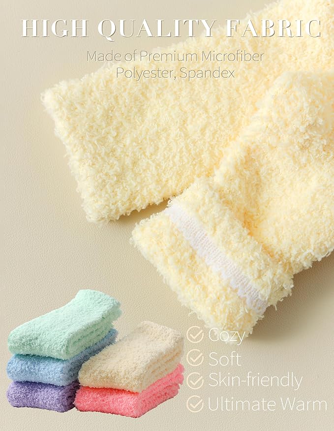 TEHOOK Warm & Cozy Gifts for Women, Fluffy Fuzzy Sock, Plush Sleeping Slipper Socks - Soft Warm Fabric