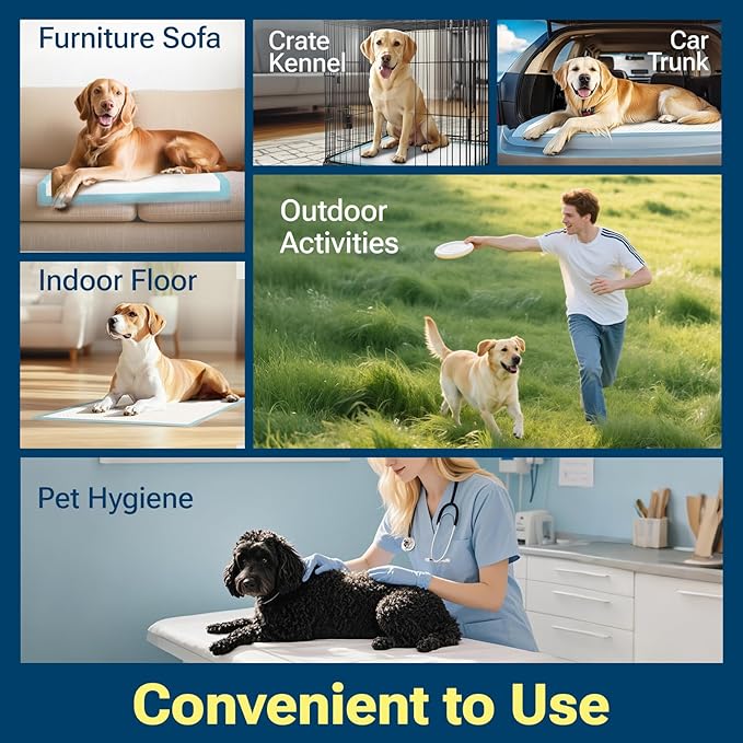 Super Absorbent Puppy Pads 28"x34" 50 Count, Quick Drying Dog Training Pee Pads, Disposable Underpads for Baby and Adults