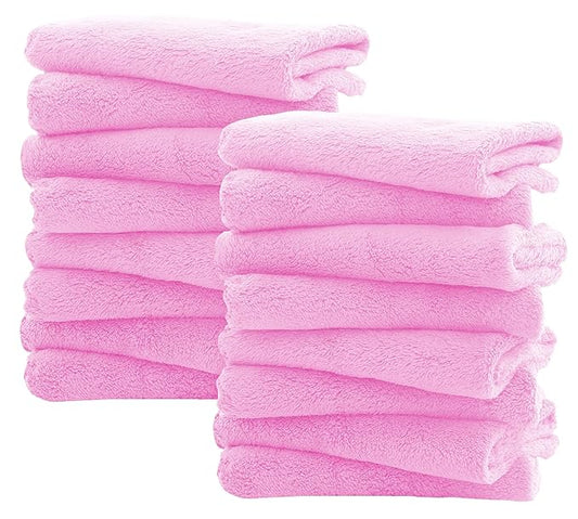16 Pack Burp Cloths for Baby - 20" by 10" Ultra Absorbent Burping Cloth, Newborn Towel - Milk Spit Up Rags - Burpy Cloths for Unisex, Boy, Girl - Burp Cloths Set (Frozen Berry)