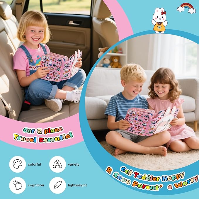 Montessori Busy Book for Toddlers 1-3 Year Old,Preschool Busy Book,Toddler Activity Book with Learning Toys,Birthday Gift for 1 Year Old Boy and Girl