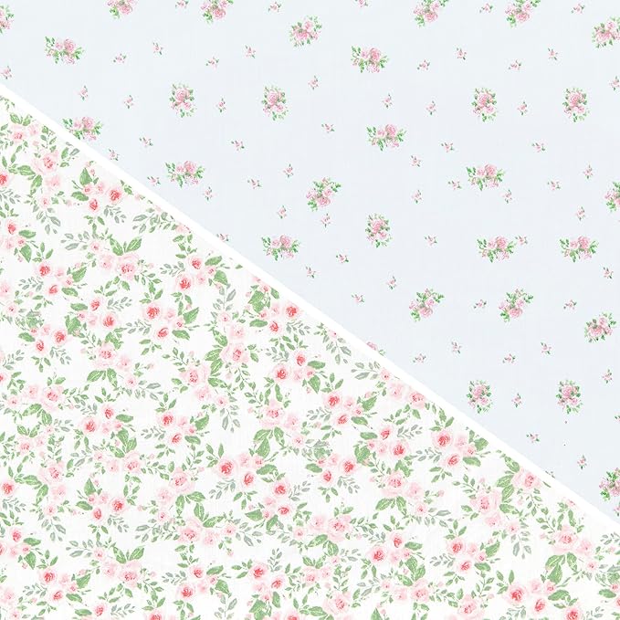 Delta Children Fitted Crib Sheets for Girls and Boys - Crib Sheet for Standard Crib and Toddler Mattresses - 28x52 Inch (Pack of 2), Pink Floral