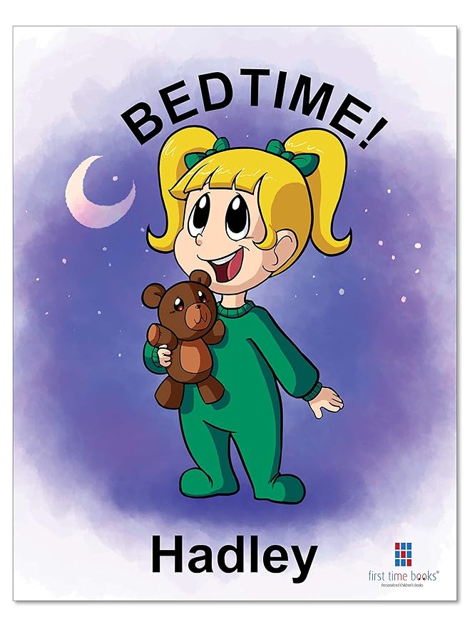 First Time Books Personalized Children’s Bedtime Story Book – Customize with Child’s Name, Hair Color, Gender, and Ethnicity | 24-Page 8.5” x 11” Paperback