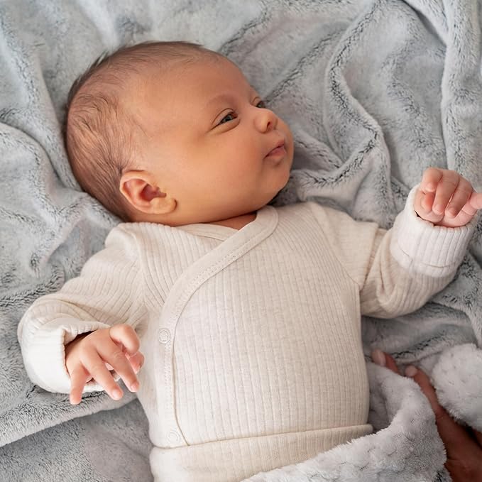 aden + anais Plush Blanket - Soft Minky Baby Blanket for Infants, Toddlers, Kids, for Crib, Stroller, Travel, Storm Grey