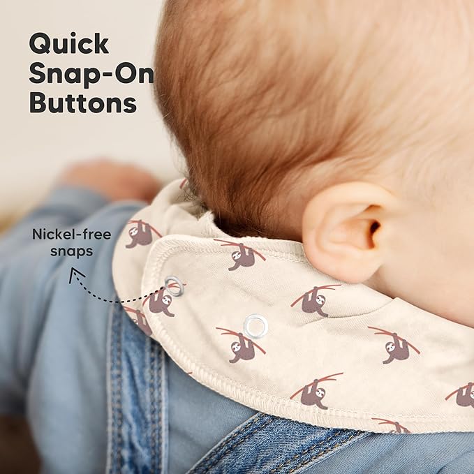 8-Pack Organic Baby Bandana Bibs for Boys, Girls - Super Absorbent Triangle Baby Bibs for Drooling and Teething Infant, 100% Cotton Extra Soft for Newborn, Infant 0-36 Months (Toy Land)