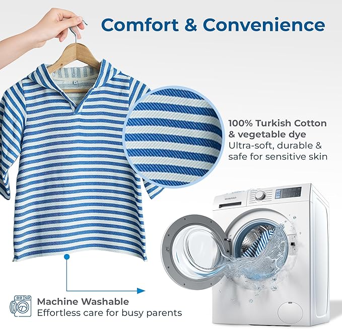 SAMMIMIS Toddler Bathrobe & Swim Cover Up for Girls & Boys - Hooded Baby Beach Towels - Poncho Towels for Baby - Turkish Cotton - XS (6 Months to 2 Years)