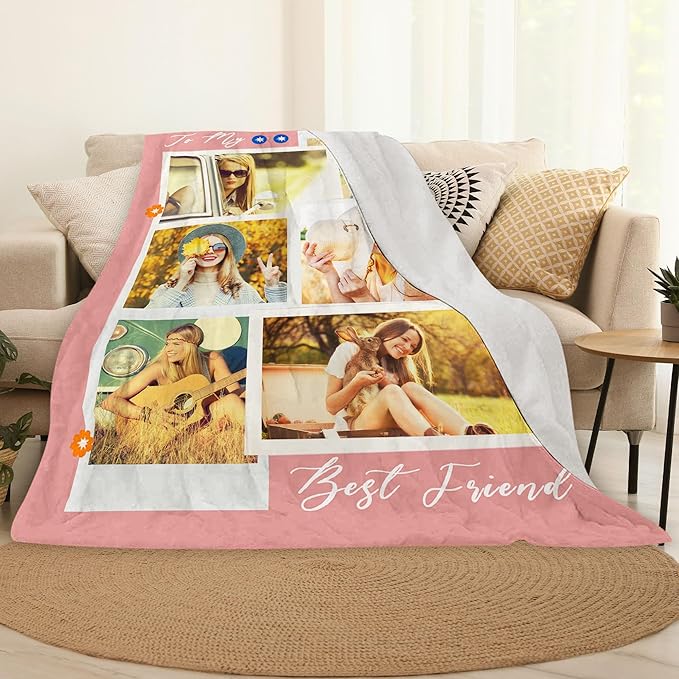 Custom Picture Blanket - Personalized Gift for Loved Ones