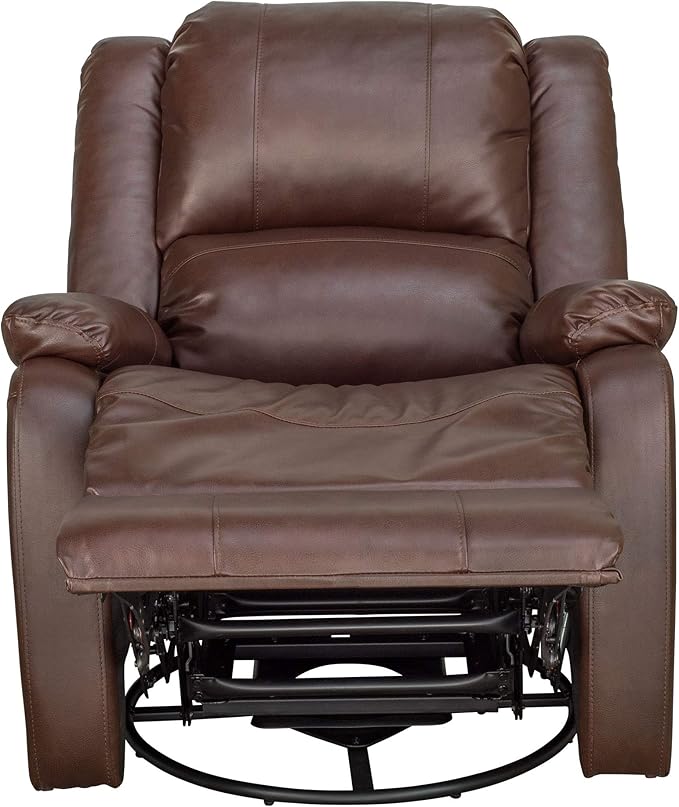 RecPro Charles Collection | 30" Swivel Glider RV Recliner | RV Living Room (Slideout) Chair | RV Furniture | Glider Chair (Mahogany, 1-Pack)