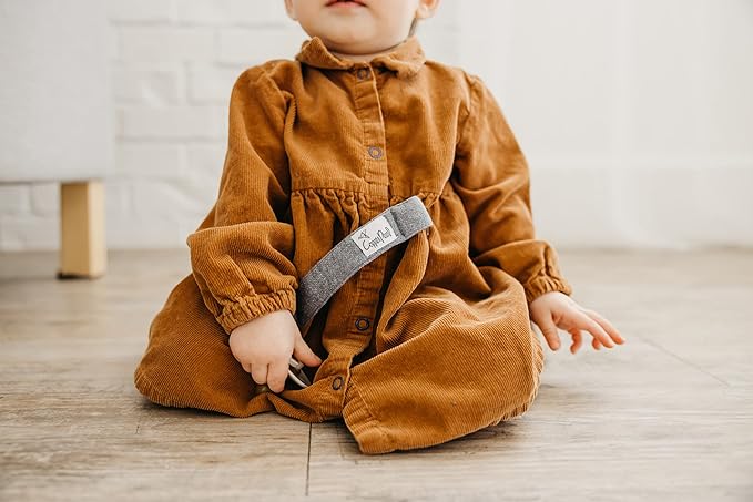 Copper Pearl Pacifier Clip 3-Pack: Premium Knit Binky Clips for Baby Girls and Boys - Stylish Stainless Steel Pacifier Holder Clip - Baby Pacifier Clips for No More Floor Drops - Lennon