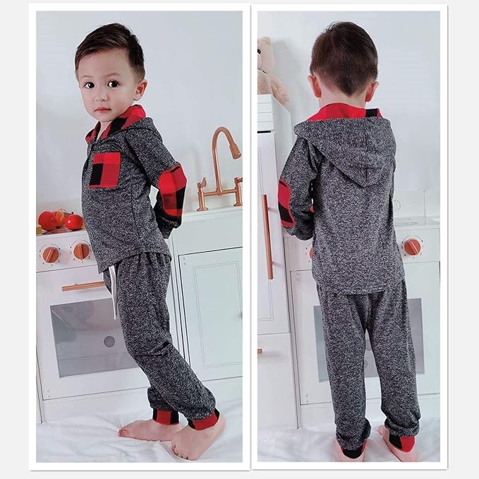 Toddler Baby Boy Clothes Infant Newborn Boy Outfit Long Sleeve Hoodie Sweatshirt Pants Fall Winter Clothes Set