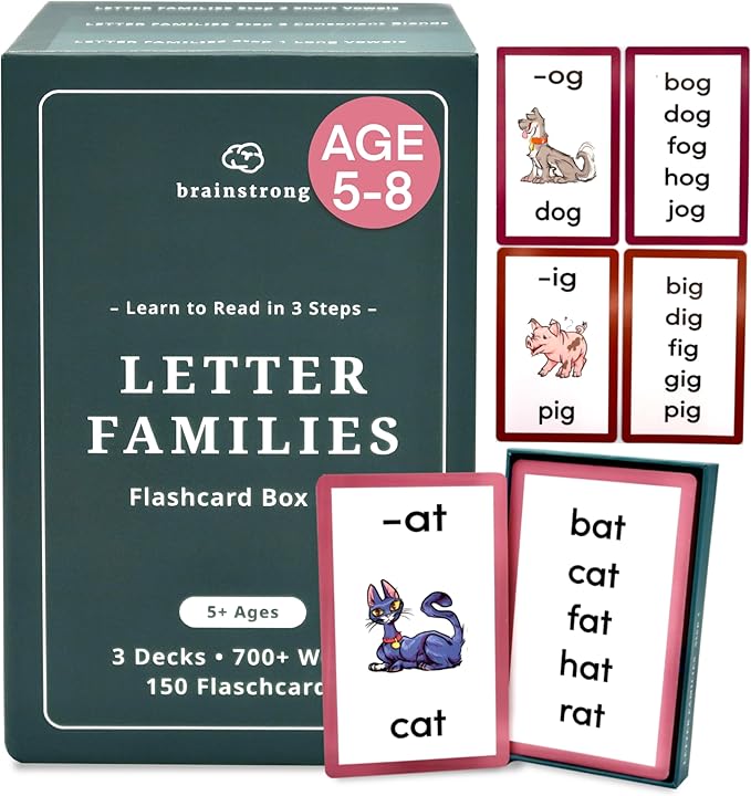 1150 Phonics and Sight Words | Ages 5-8 | 350 Learn to Read Flashcards | Boost Reading Ability | Kindergarten 1st 2nd Grade | Beginning to Advanced Words | Brainstrong Premium 2 Box Set
