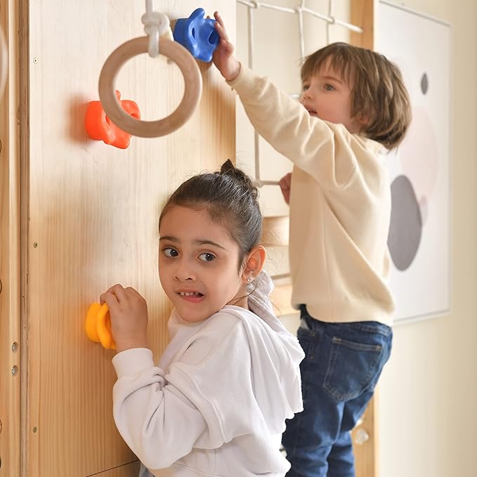 Avenlur Walnut 9-in-1 Swedish Ladder Wall Gym Set