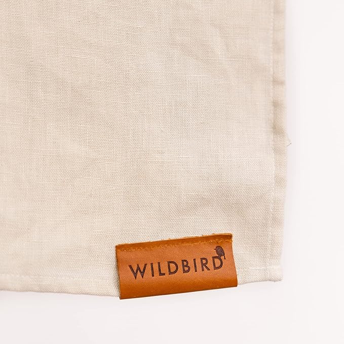 WildBird Ring Sling Baby Carrier for New Moms & Dads & Caregivers - Made from 100% Belgium Linen - for Newborns to Toddlers Up to 35 lbs - Long 90" Size (Sparrow Fabric/Bronze Ring)