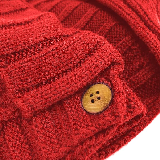 XMWEALTHY Newborn Baby Wrap Swaddle Blanket Knit Sleeping Bag Receiving Blankets Stroller Wrap for Baby(Red) (0-6 Month)
