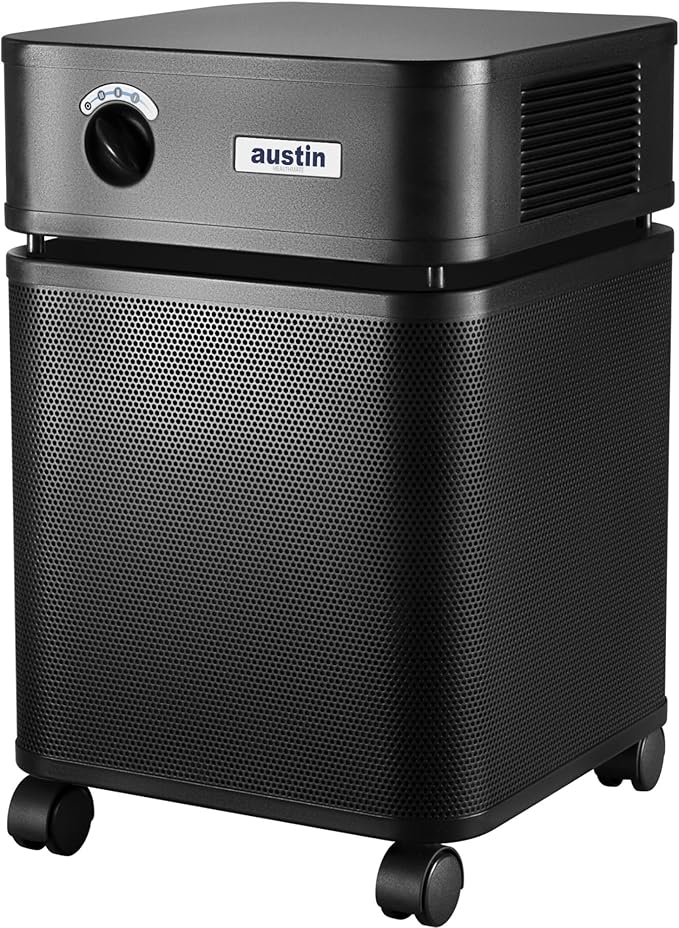Austin Air Healthmate Plus - Powerful Air Purifier with Medical-Grade Filtration System, Eliminate Harmful Airborne Contaminants, (Black), Model B450