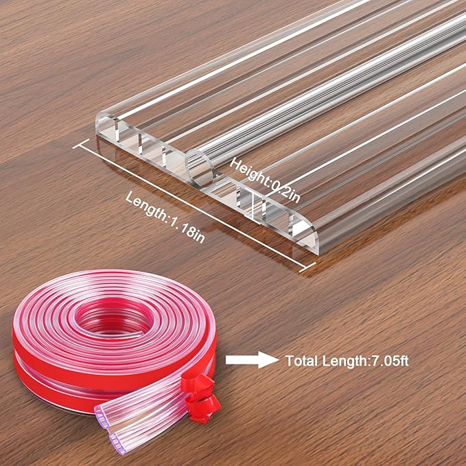 HOMREALM Baby Proofing 7.05ft Long (1.18" Wide) Corner Guards Furniture Corner & Edge Safety Bumpers Corner Covers Protectors Baby Proof Bumper & Cushion to Cover Sharp Furniture & Table Edges