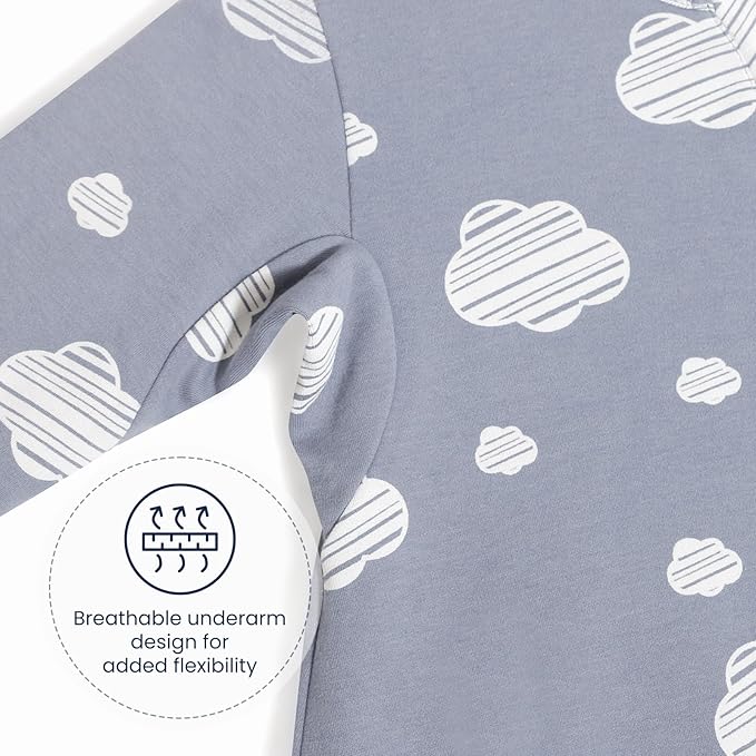 Unisex Sleeping Bag for Babies and Toddlers 1.0 Tog Sleep Sack 0-6Months, Newborn Sleep Sack, Wearable Blanket Baby, One Piece Long Sleeves, Gifts for Baby