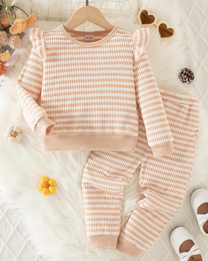 Mioglrie Baby Girl Clothes Infant Toddler Girls Fall Winter Outfits Sweatshirts Clothing Set 3 6 12 18 24 Month 2T 3T