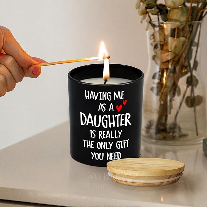 Mom Gifts for Women - Long Lasting Vanilla Lavender Scented Candle 10 oz - Mothers Day Mom Birthday Gifts from Daughter, Mother Daughter Gift Ideas, Funny Mama Gift for Women