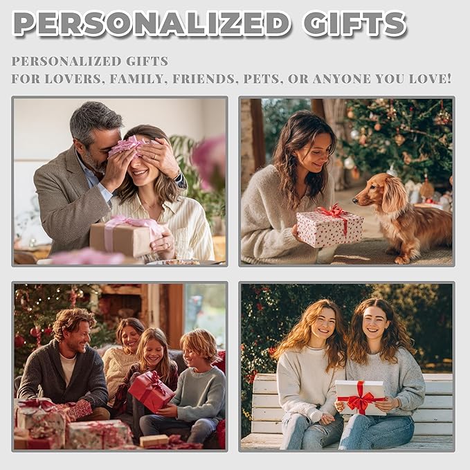 Custom Personalized 9 Photo Collage Blanket Thow Gifts with Text, Customized Pictures Blankets Gift for Christmas Birthday Thanksgiving Adults Kids Dad Mom Girlfriend Boyfriend (4 Wedding)