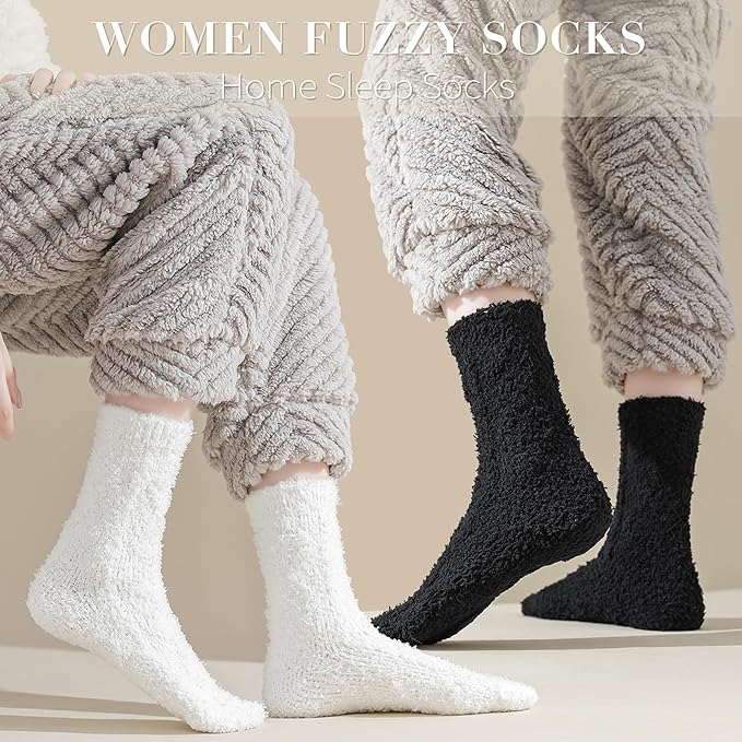 TEHOOK Warm & Cozy Gifts for Women, Fluffy Fuzzy Sock, Plush Sleeping Slipper Socks - Soft Warm Fabric